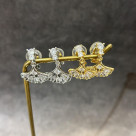 【イヤリング】扇状　ビジュー