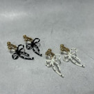 リボンドットイヤリング