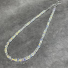 オーロラキューブビーズネックレス