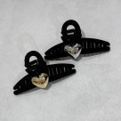 Heart motif hair clip
