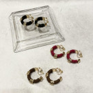 レザー　フープ　イヤリング