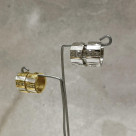 シェルメタルフープピアス/ステンレス