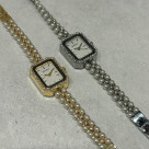 นาฬิกาข้อมือไข่มุกเข็มขัด