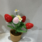 インテリア雑貨　ニットフラワー