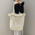 A4収納OK！フリルドットトート