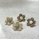 ワッフルフラワーピアス