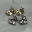 ビジューフリルピアス