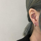 ビジューフープピアス