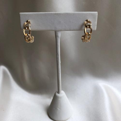 ミニ チェーン フープ ピアス