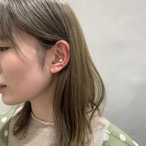 シンプル　パール　イヤーカフ