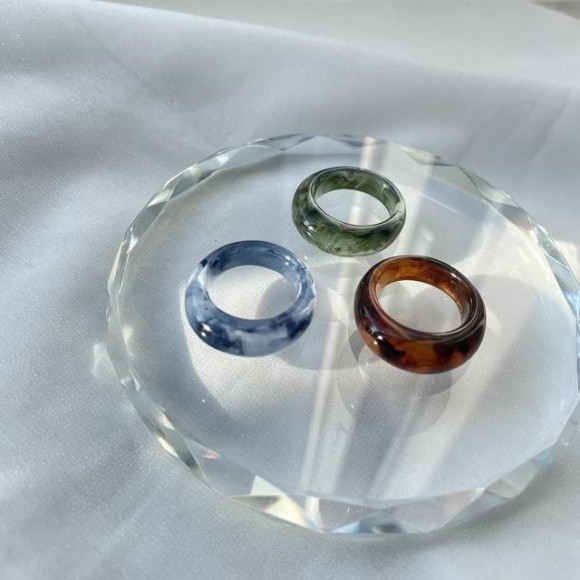 ベーシックカラー アクリル リング［ラウンド］