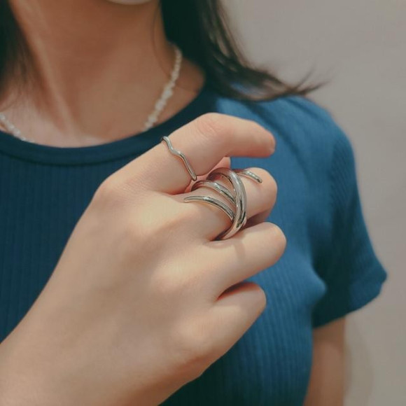 ＜リング＞スプリング レイヤード リング R-0201