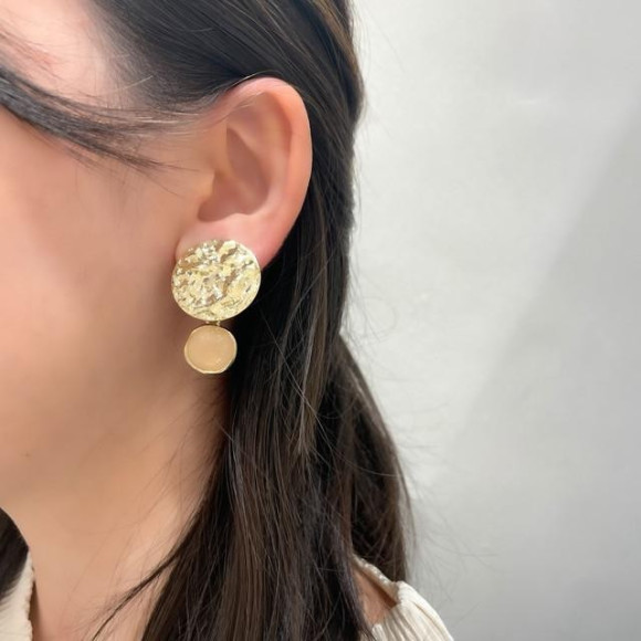 メタル プレート デザイン イヤリング