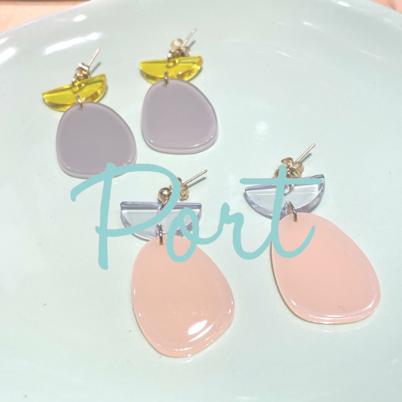 Port ／透明感アップ♩アクリルモチーフピアス