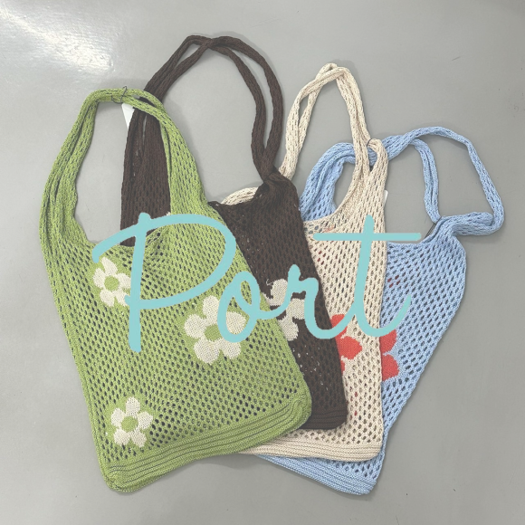 Port ／ 大きな花柄が目を惹く♡クロシェ編みトートバッグ