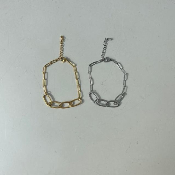 ミックスチェーン ブレスレット/サージカルステンレス