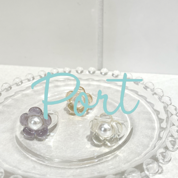 Port ／クリアなお花が可愛い♡アクリルリング