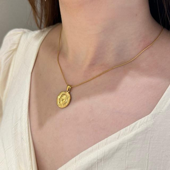 メタル コイン ネックレス /サージカルステンレス