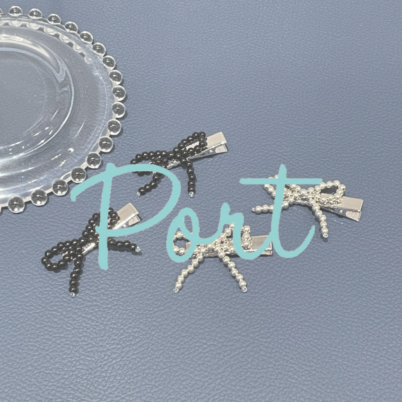 Port ／トレンド感のある可愛いらしいミニリボンクリップ