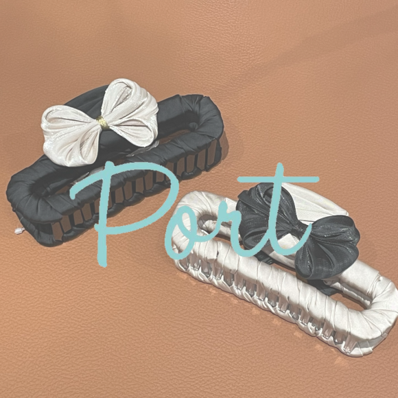 Port ／大きいサイズが存在感抜群！リボンヘアクリップ