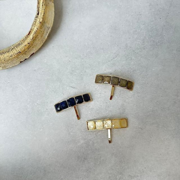 スクエアカット アクリル ポニーフック/ヘアカフ