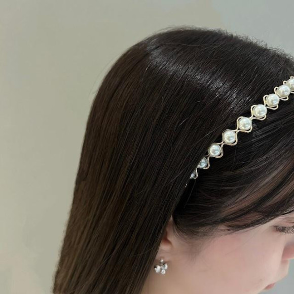  パール デザイン カチューシャ