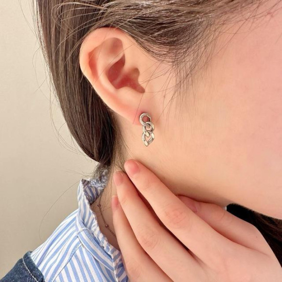 【金属アレルギー対応】ミニチェーン ピアス/サージカルステンレス