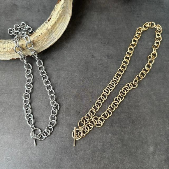 〈ネックレス〉サークルチェーン メタル ネックレス