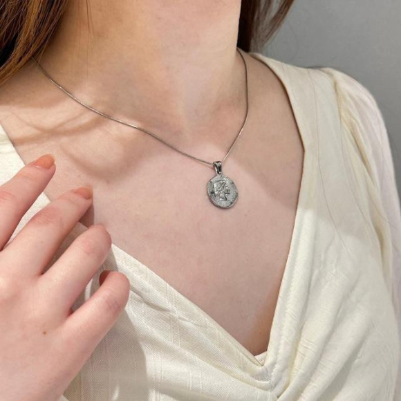 メタル コイン ネックレス /サージカルステンレス