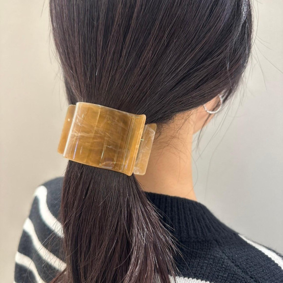 レクタングル マーブル サイド バンスクリップ