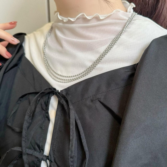 メタルボール ロング ネックレス