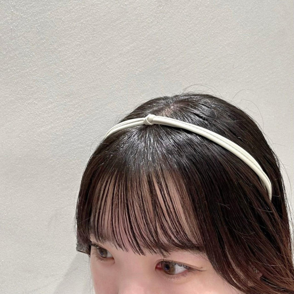 ダブルライン ノット レザー カチューシャ