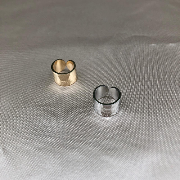  シンプル ワイド　イヤーカフ 
