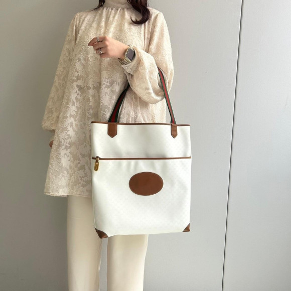 vintage GUCCI < Gucci เหล้าองุ่น > กระเป๋าทอทแบ็ก