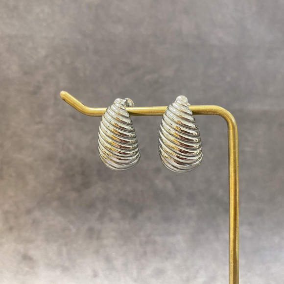 【金属アレルギー対応】メタルドロップイヤリング/サージカルステンレス