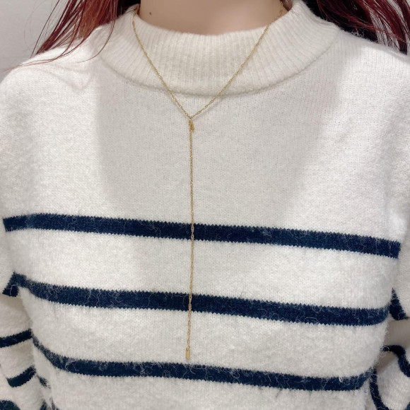 【金属アレルギー対応】ロング スライド ネックレス / サージカルステンレス