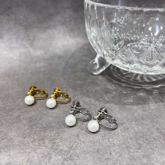 [Metal Allergy] Pearl earrings/earrings