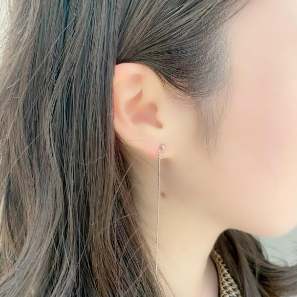 [Metal Allergy] Twist design long earrings / resins