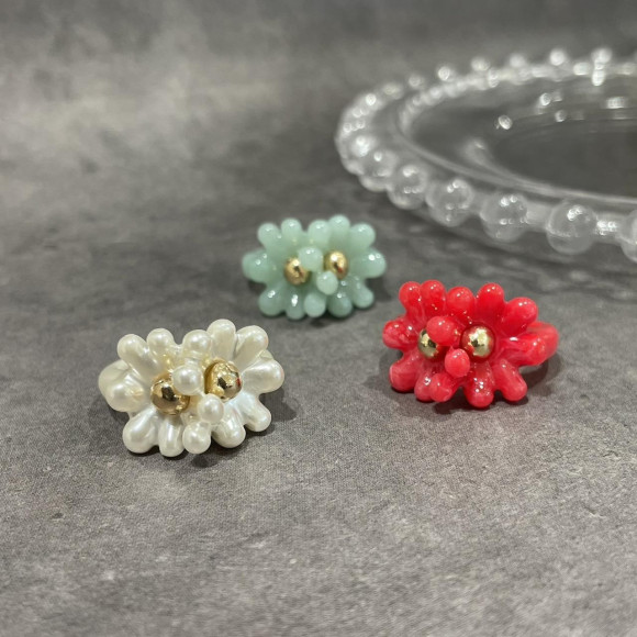 フラワー アクリルリング