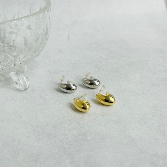 [การรองรับโรคภูมิแพ้โลหะ] การไปรษณีย์ไข่มุกเพชรต่างหู /silver เล็กๆ