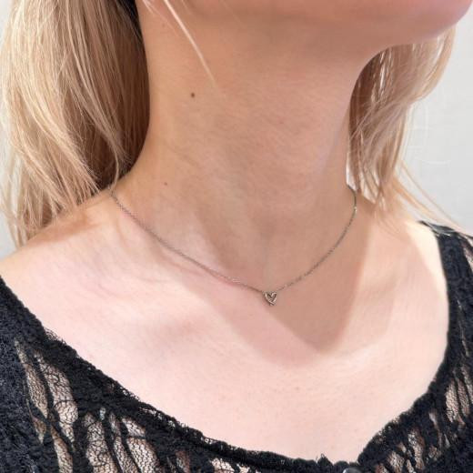 【Metal allergies】 Heart Design Necklace / Surge Carsten Less
