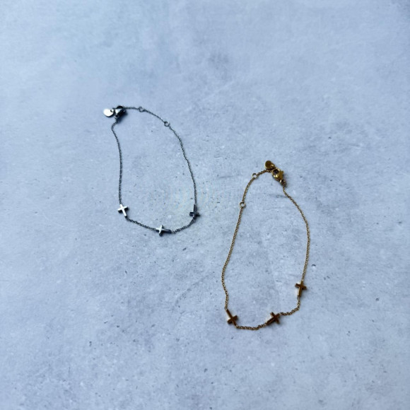 【금속 알레르기 대응】디자인 체인 팔찌/서지 칼스텐레스