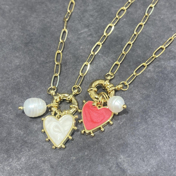 목걸이 메탈 하트 목걸이