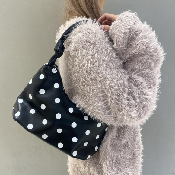 ドット柄ショルダーバッグ