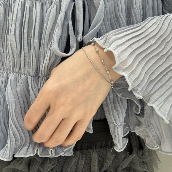 ステンレス　ボールチェーンブレスレット