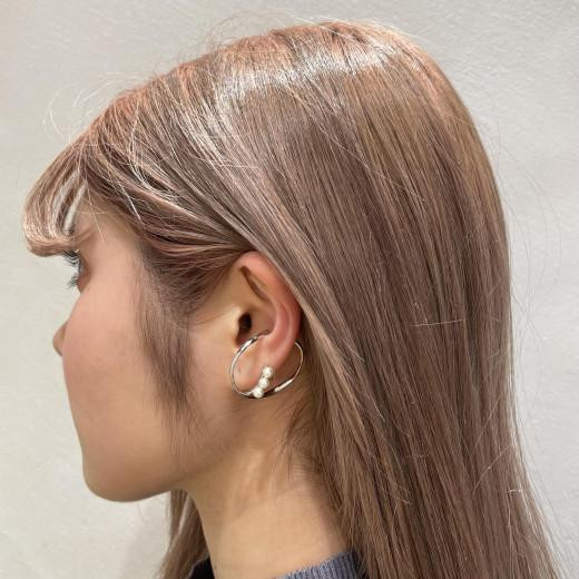 パール付き　イヤーカフ