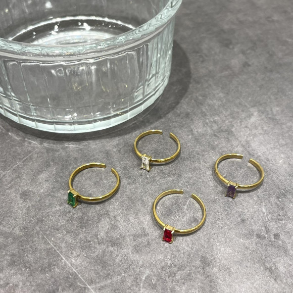 カラフルストーンリング