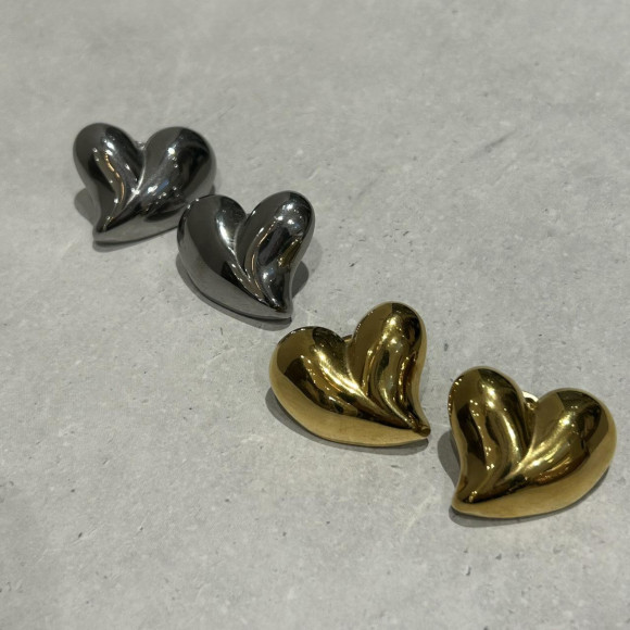 ステンレスハートピアス