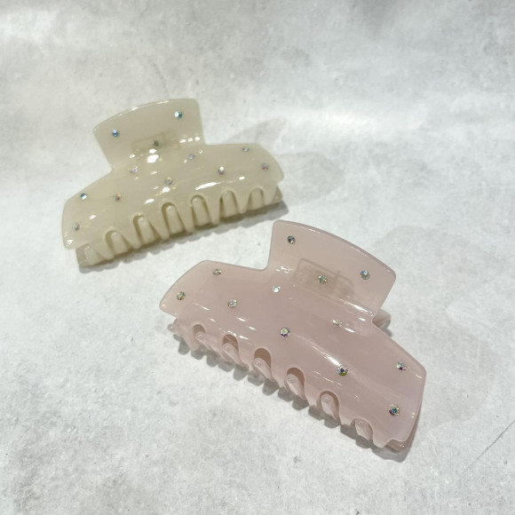 ビジューアクリルバンスクリップ