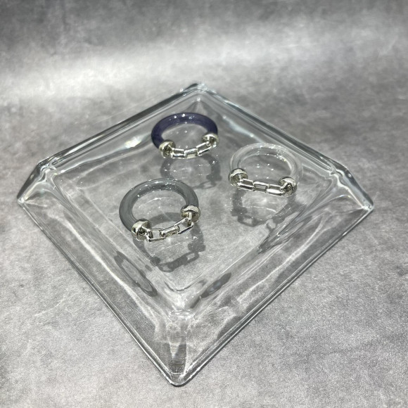 メタルチェーン付アクリルリング